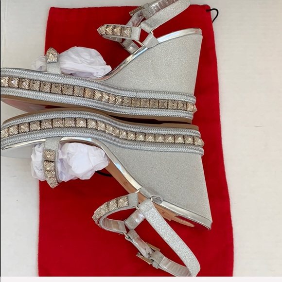 NEW CHRISTIAN Louboutin Pira Ryad 110 Wedge Sandal - Picture 6 of 10